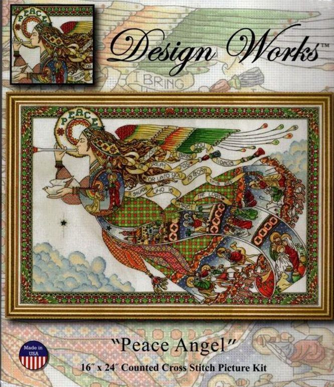 Cotton Embroidery Thread Skeins - Kit Punto Croce DW 5993 Angelo