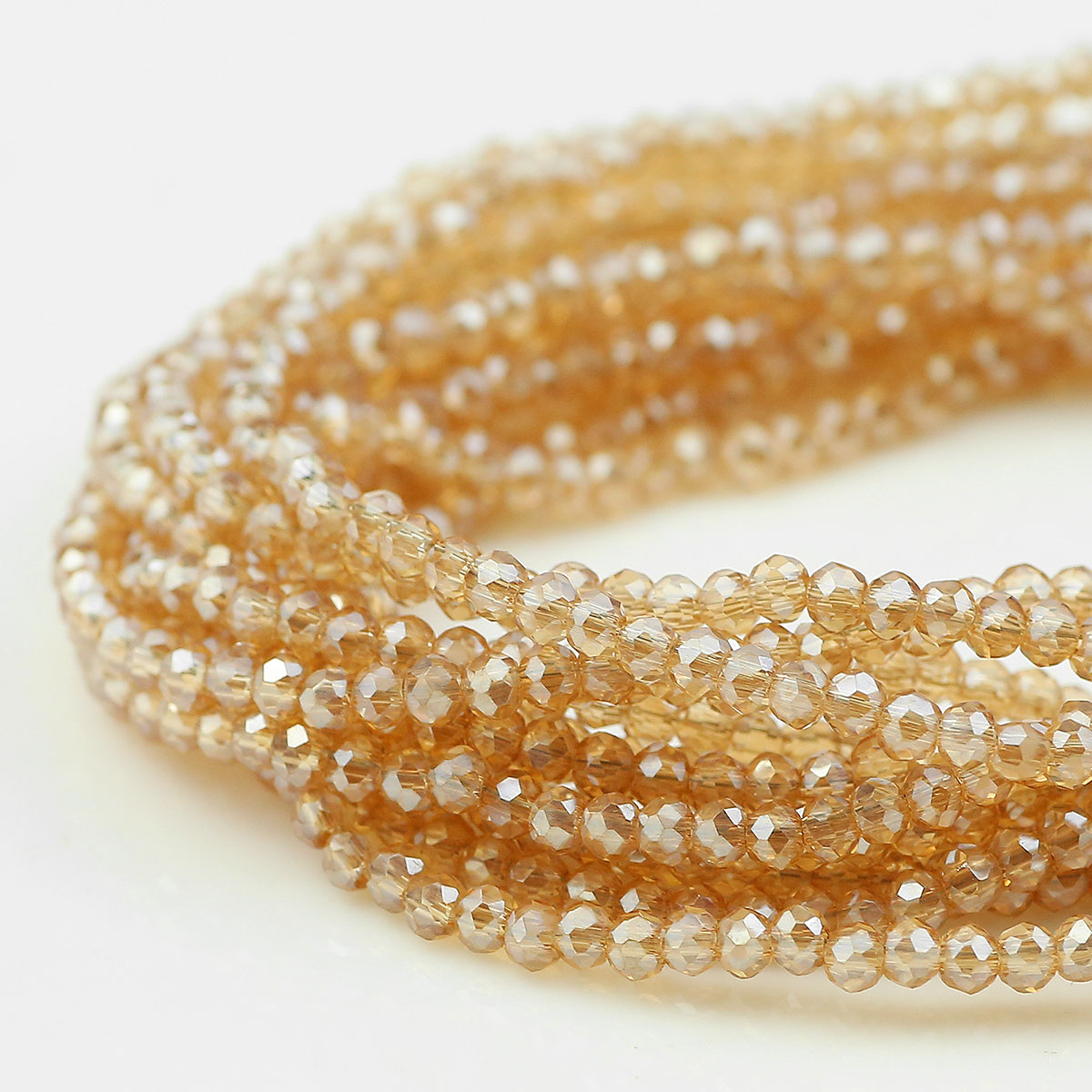 Glass Seed Beads 2Mm Jewelry Making - WLYeeS Piatto Rotondo Oro Champagen Perline