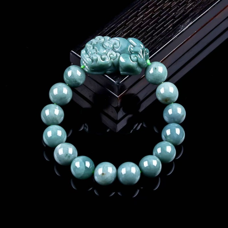 Beading - Bracciale con Perle Rotonde di Smeraldo