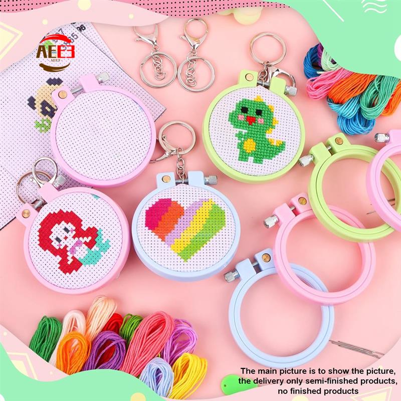 Cross Stitch Stamped Kits Beginners - AEE3-6 pezzi kit punto croce timbrato