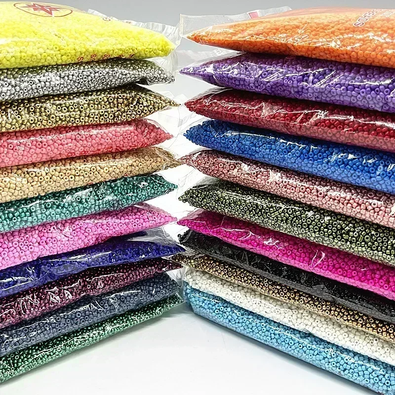 Glass Seed Beads 2Mm Jewelry Making - Perline di vetro colorate da 10g
