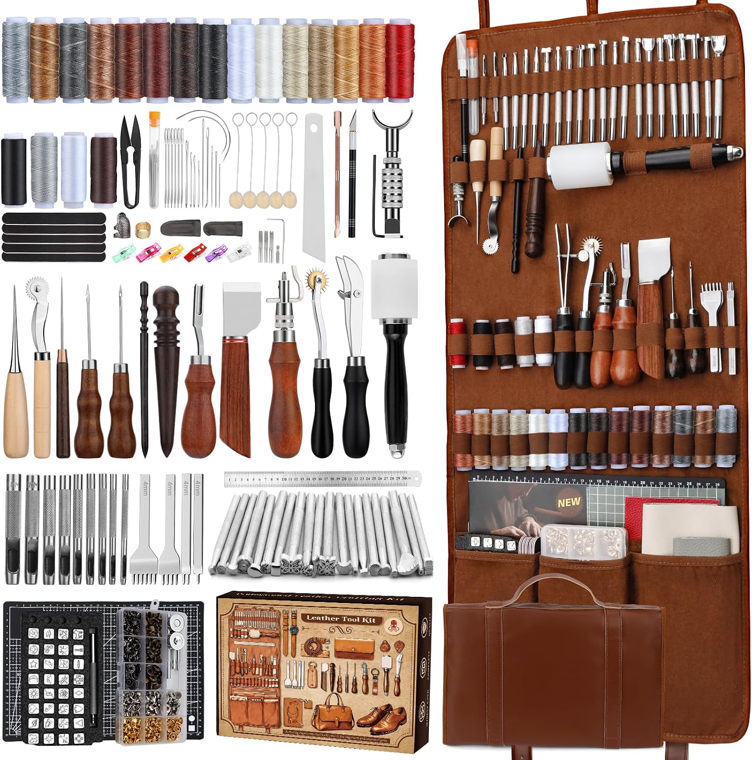 Sewing - Kit per Lavorazione Pelle, Set di