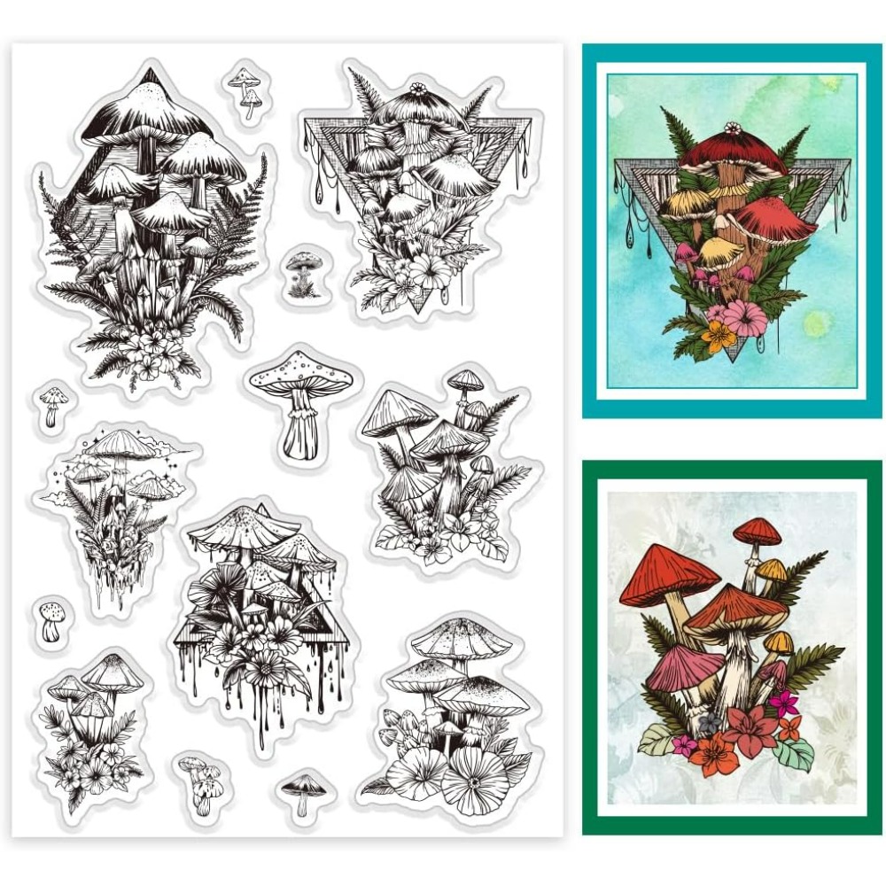 Clear Silicone Stamps For Card Making - Timbro trasparente a fungo, timbro in