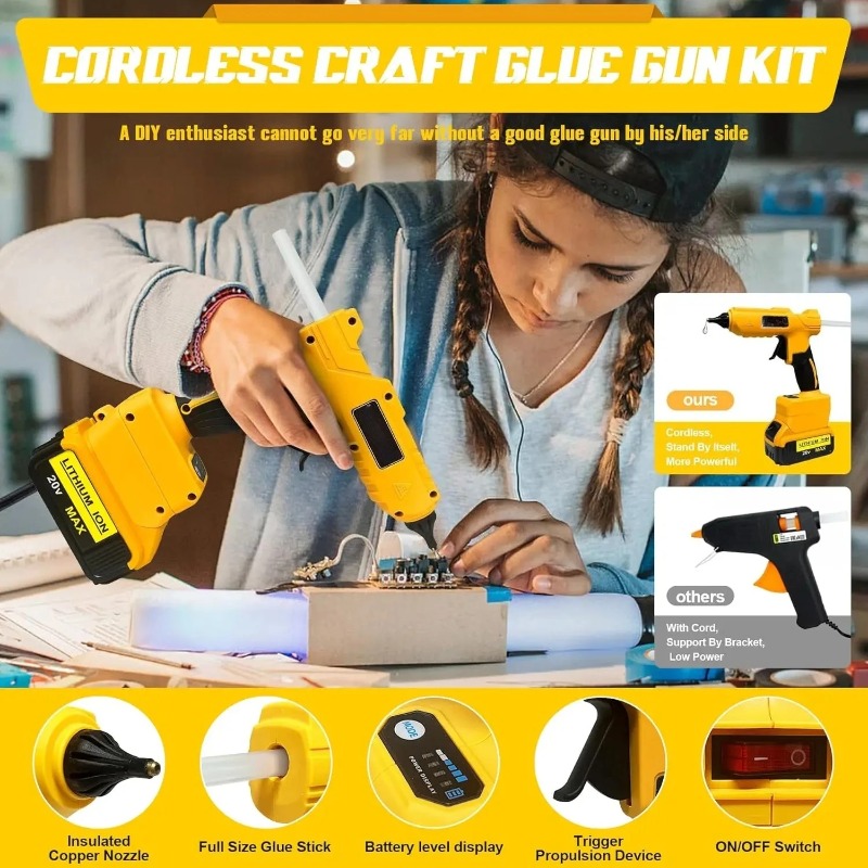 Pistola per colla a caldo elet - Hot Melt Glue Gun Cordless recensione e prezzo
