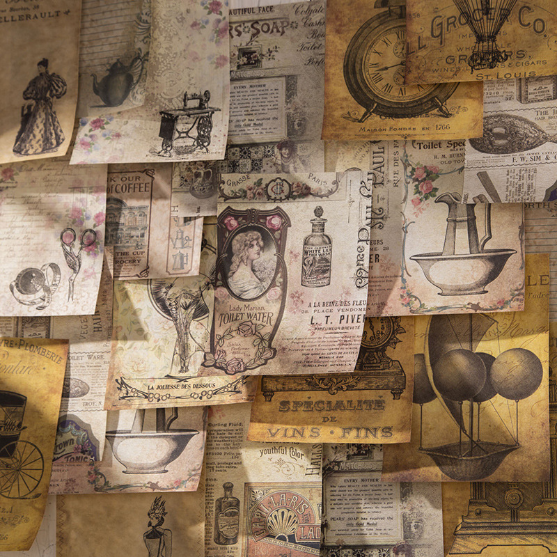 60 pezzi adesivi Vintage + mat - Vintage Junk Journal Scrapbooking Paper recensione e prezzo