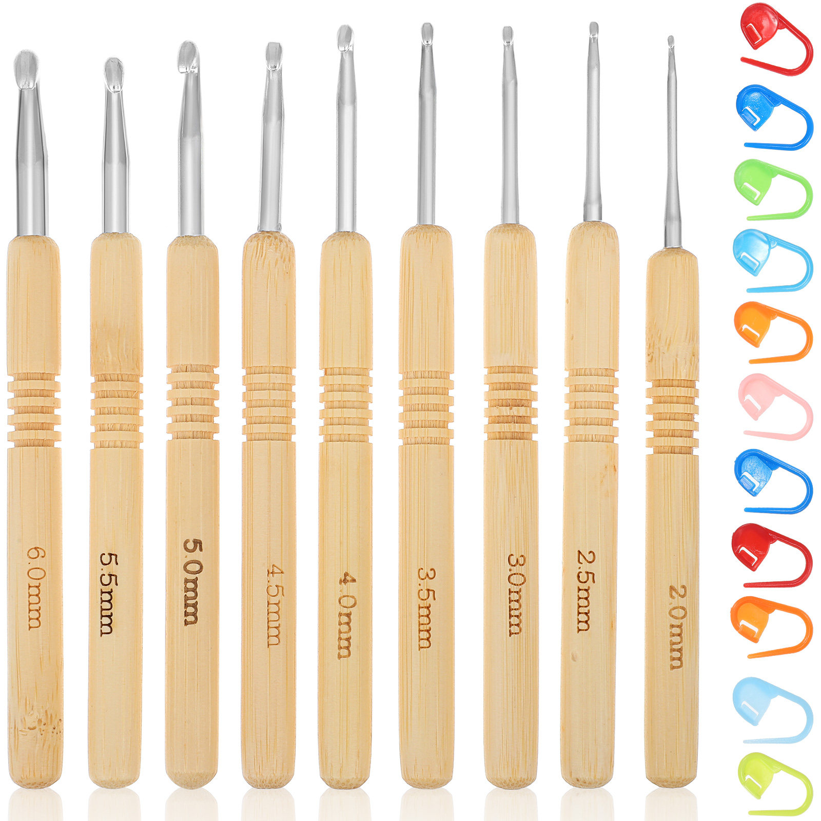 Set di uncinetti in legno di v - Wooden Crochet Hooks Ergonomic Handle recensione e prezzo