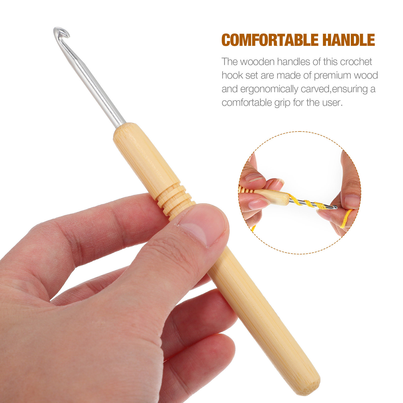 Set di uncinetti in legno di v - Wooden Crochet Hooks Ergonomic Handle recensione e prezzo