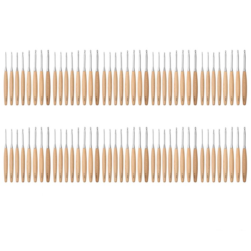 SEWS-80Pcs Set di Uncinetti in - Wooden Crochet Hooks Ergonomic Handle recensione e prezzo