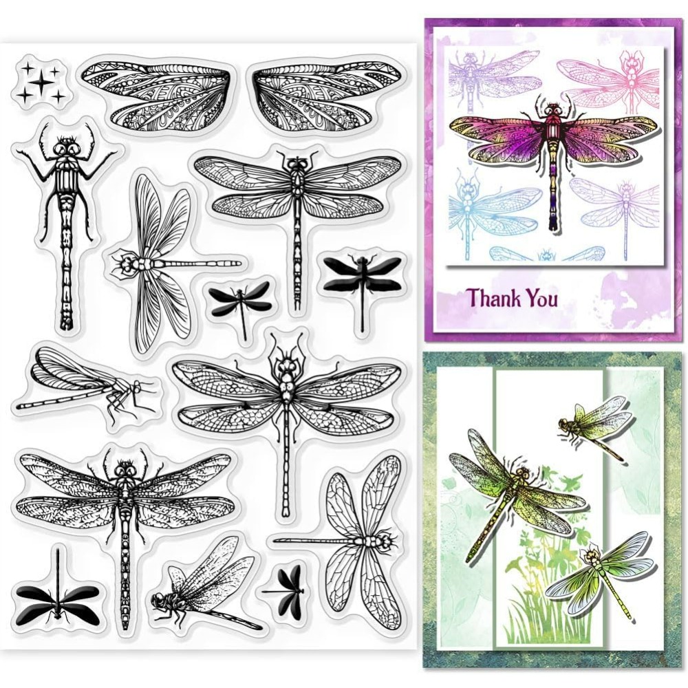 Timbri trasparenti libellula p - Clear Silicone Stamps For Card Making recensione e prezzo