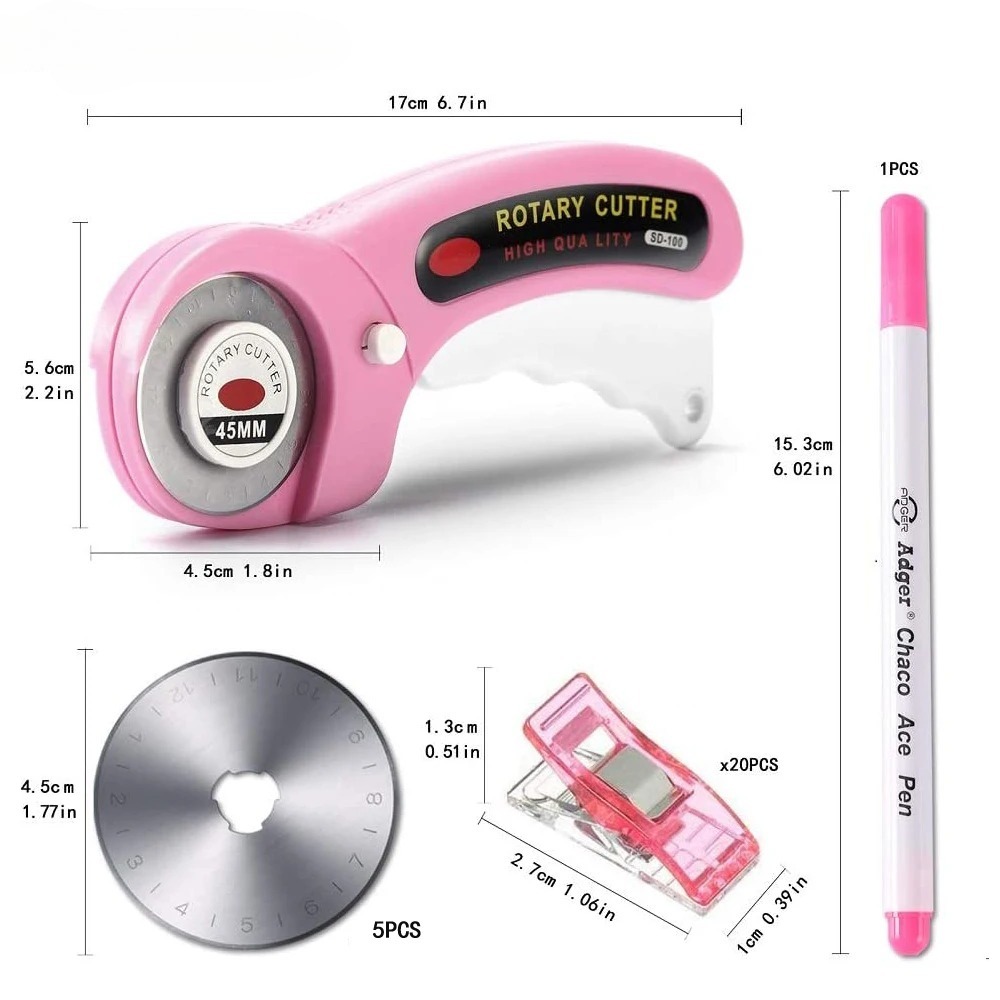 Set di Taglierine Rotanti da 4 - Rotary Cutter For Fabric 45Mm recensione e prezzo