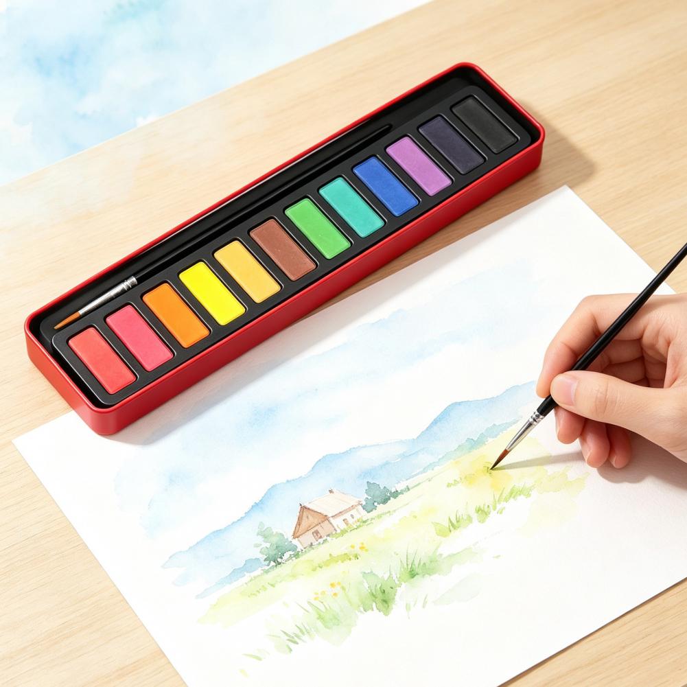 Set di colori ad acquerello po - Watercolor Paint Set Solid Pigment recensione e prezzo