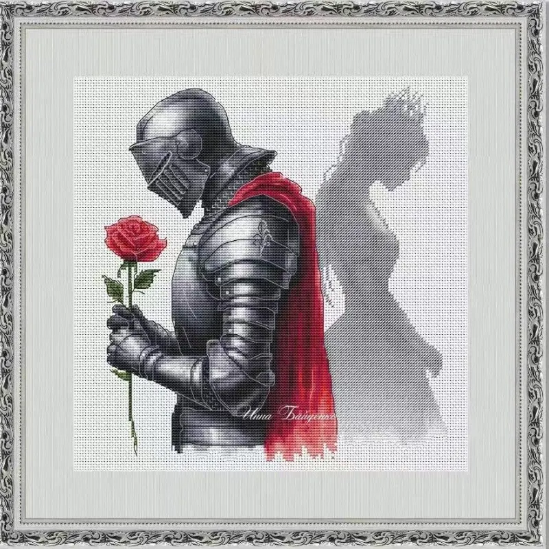 [[CC4971 - Cavaliere innamorat - Cross Stitch Stamped Kits Beginners recensione e prezzo