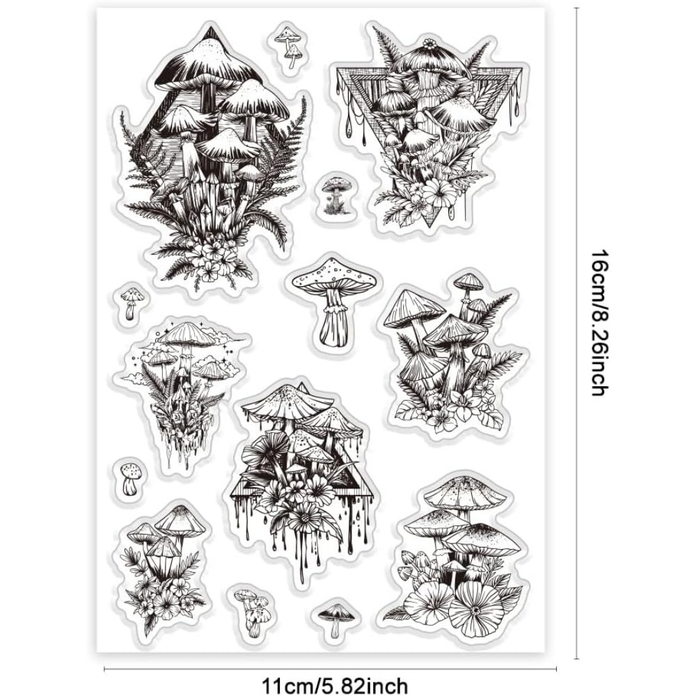 Timbro trasparente a fungo, ti - Clear Silicone Stamps For Card Making recensione e prezzo