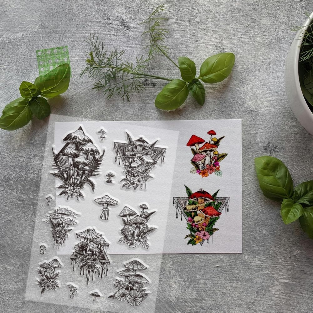 Timbro trasparente a fungo, ti - Clear Silicone Stamps For Card Making recensione e prezzo