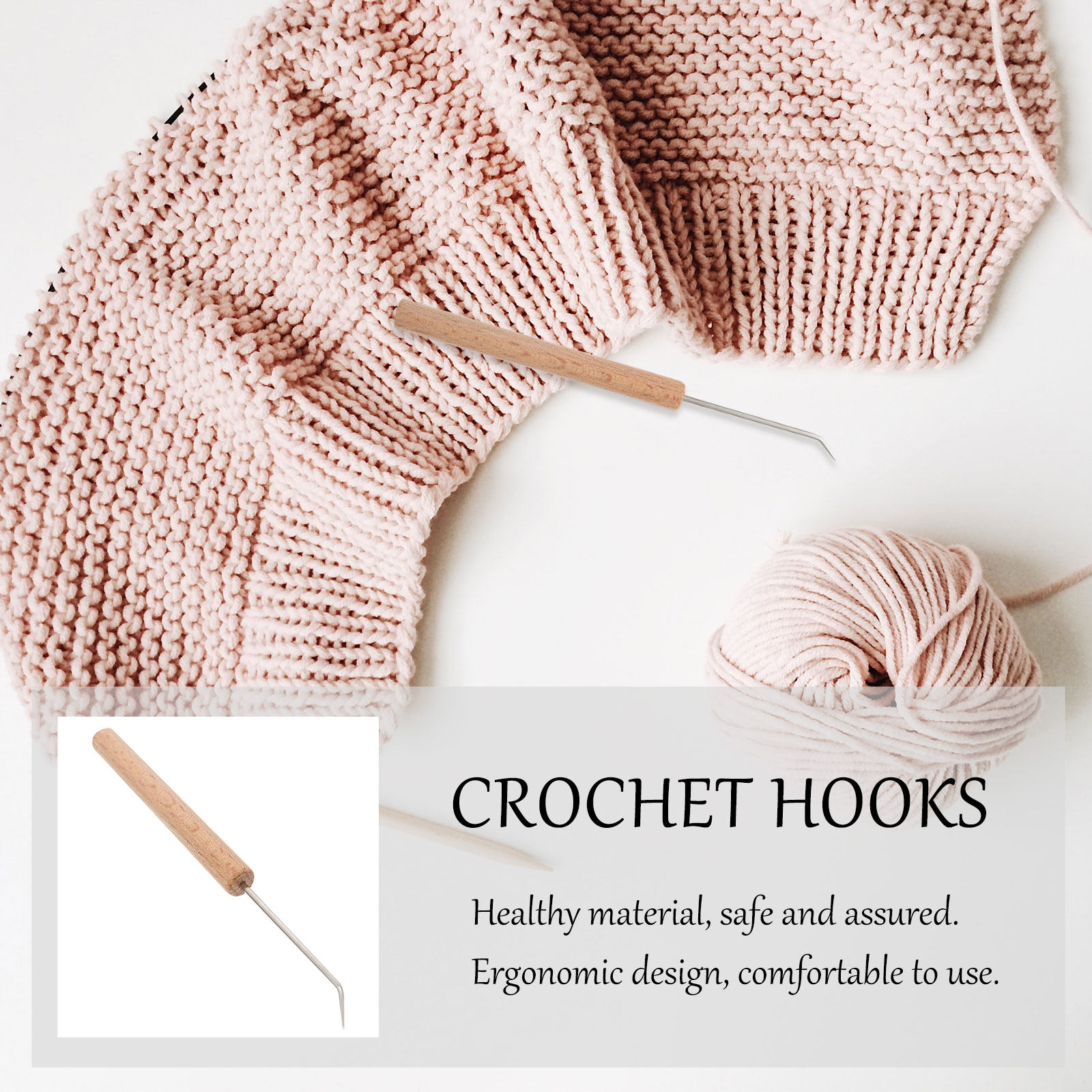 Set di 1 Uncinetto in Legno Pr - Wooden Crochet Hooks Ergonomic Handle recensione e prezzo