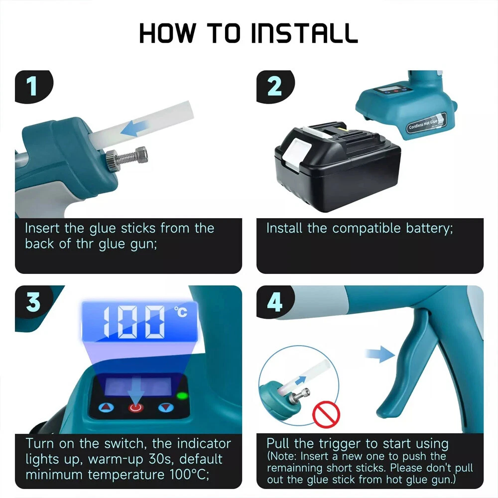 La più recente pistola per col - Hot Melt Glue Gun Cordless recensione e prezzo