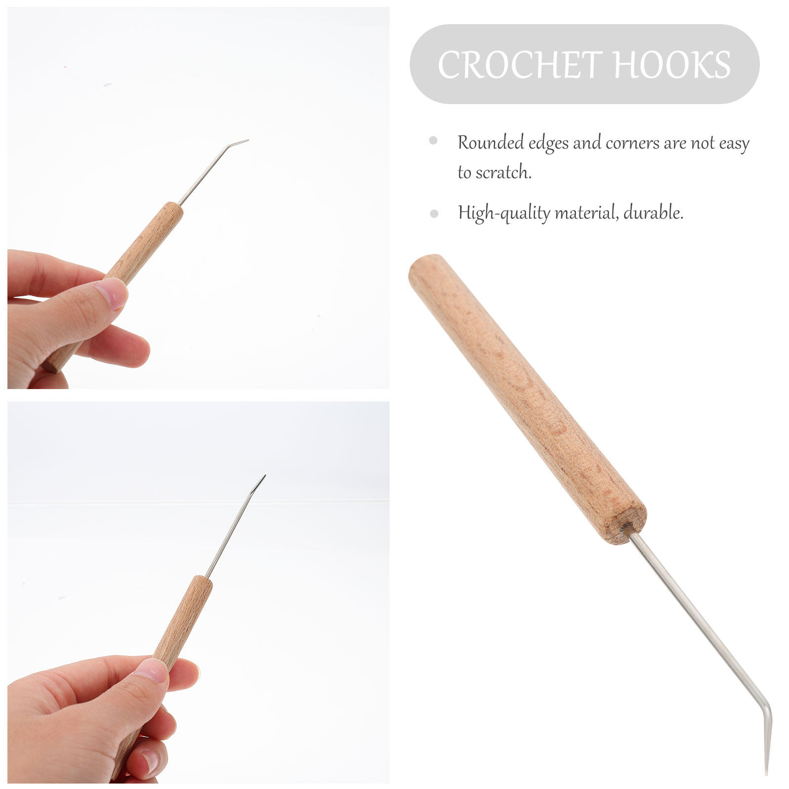 1 pezzo di raffinato uncinetto - Wooden Crochet Hooks Ergonomic Handle recensione e prezzo