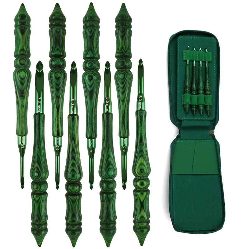 Set di 8 uncinetti da 3,0-7,0  - Wooden Crochet Hooks Ergonomic Handle recensione e prezzo