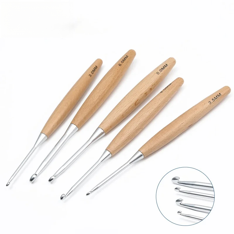 1/11 pezzi di uncinetti con ma - Wooden Crochet Hooks Ergonomic Handle recensione e prezzo